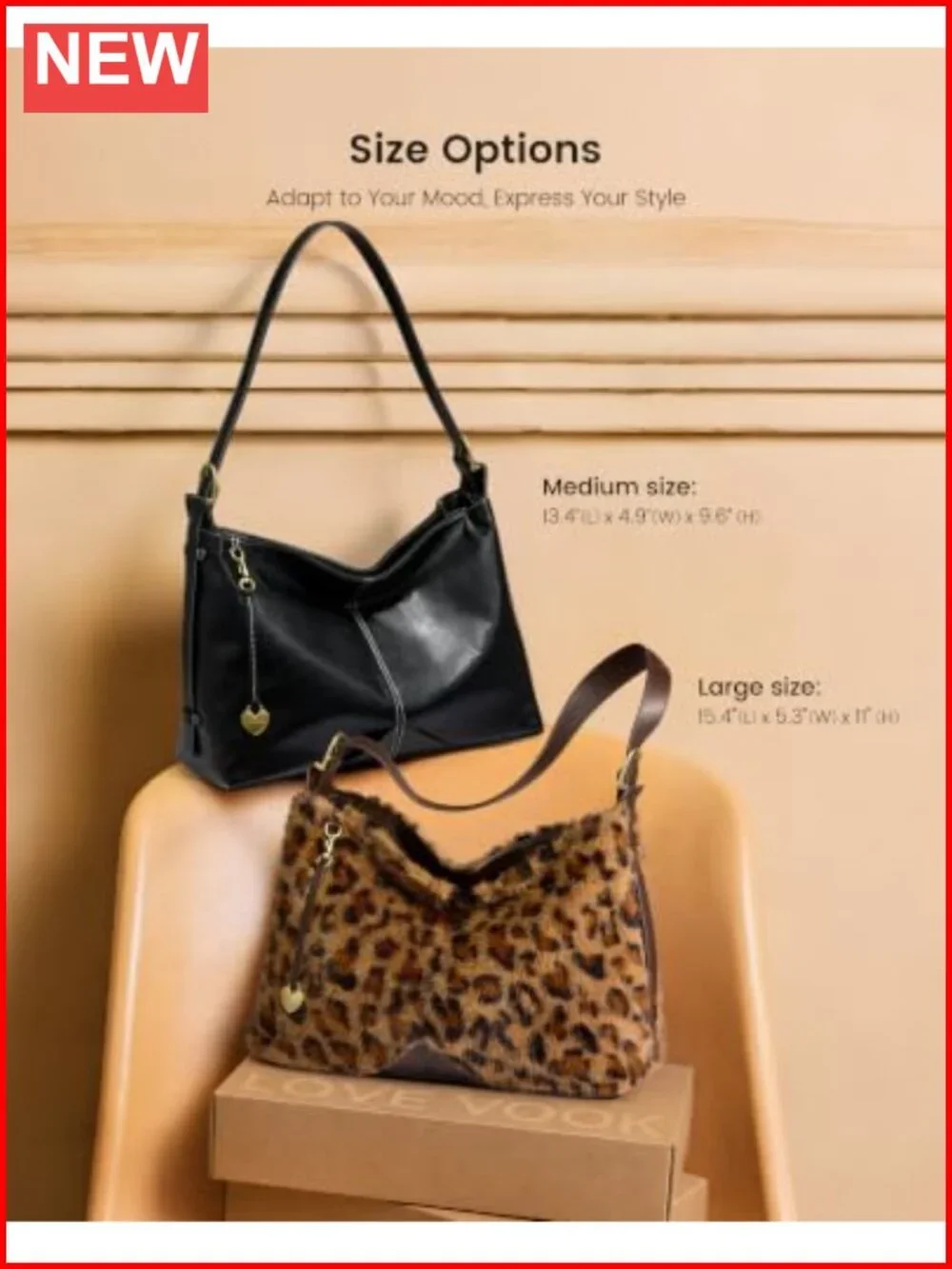 Faux Leather Hobo Bag Adjustable Strap Tote Handbag Women